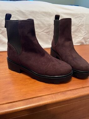kenzie Dark Brown Suede Chelsea Ankle Boots